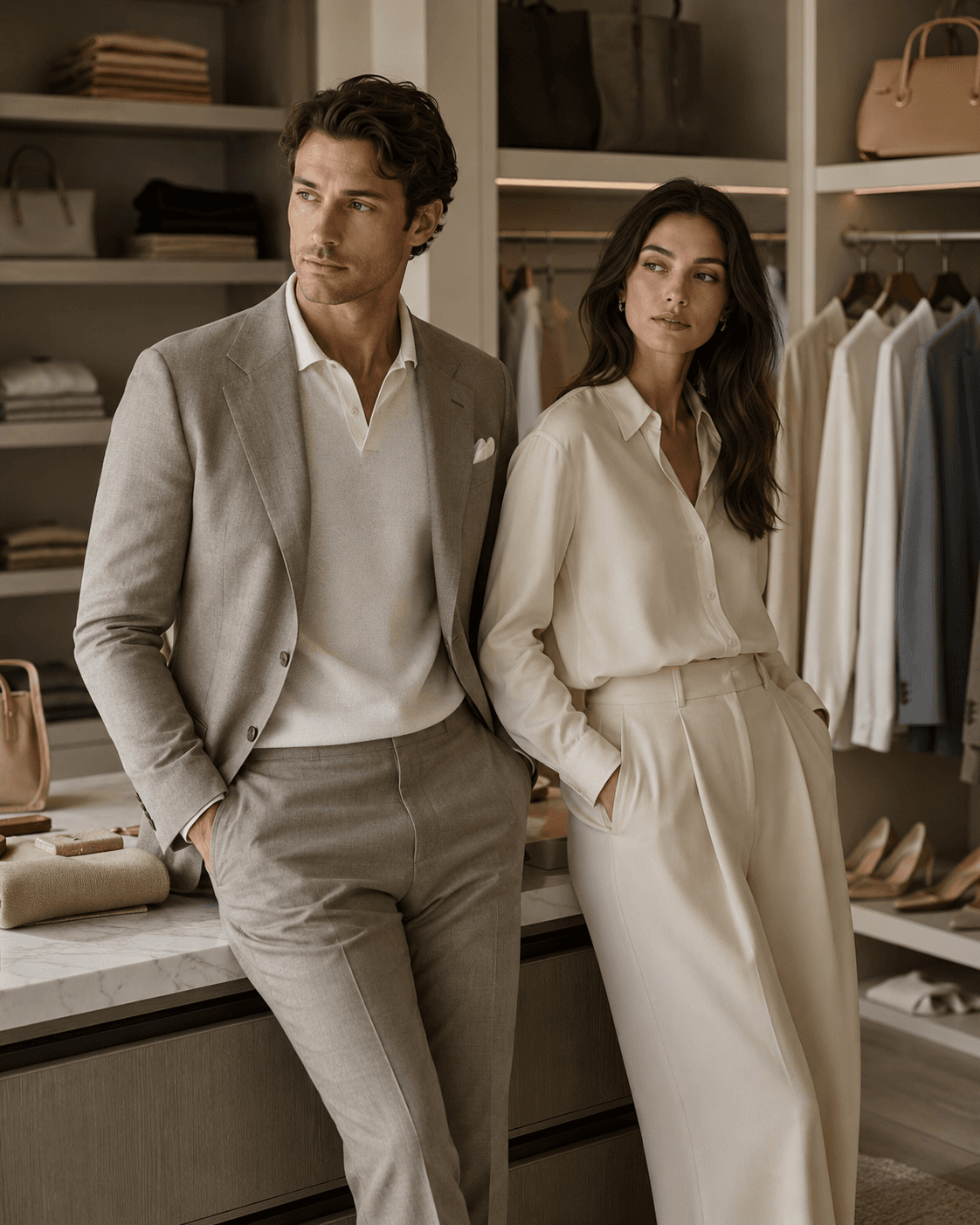 Modern luxury wardrobe journal visual