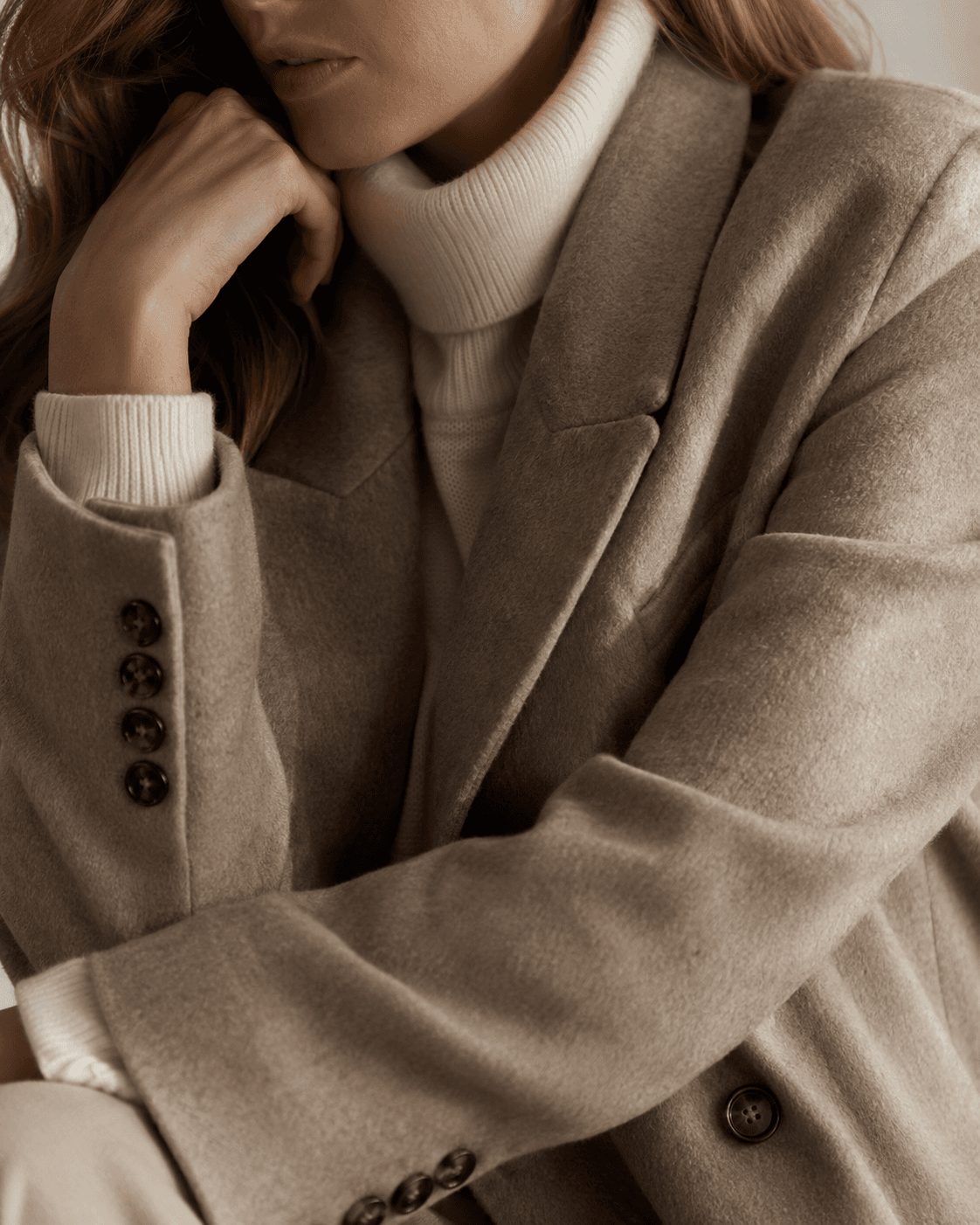 Premium material and tailoring detail visual